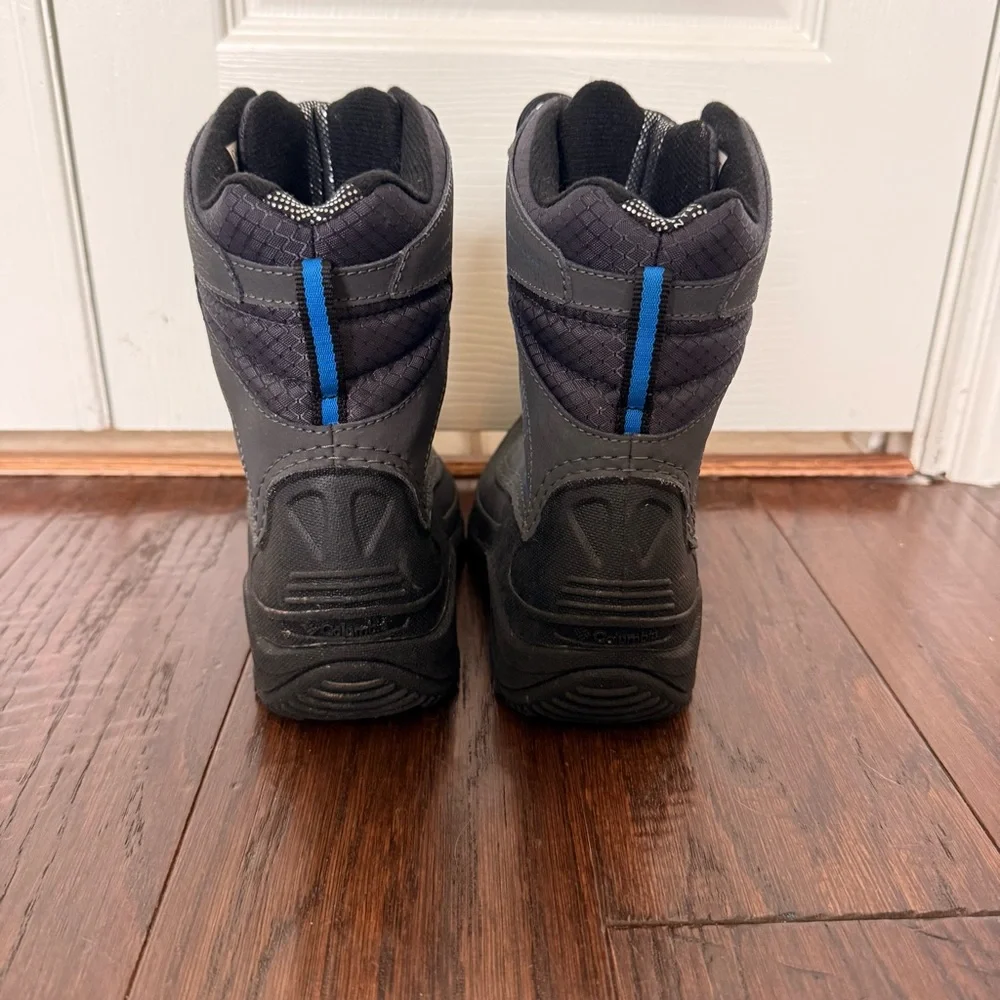 Columbia Youth Black Blue Waterproof Bugaboot Snow Boots US Size 2